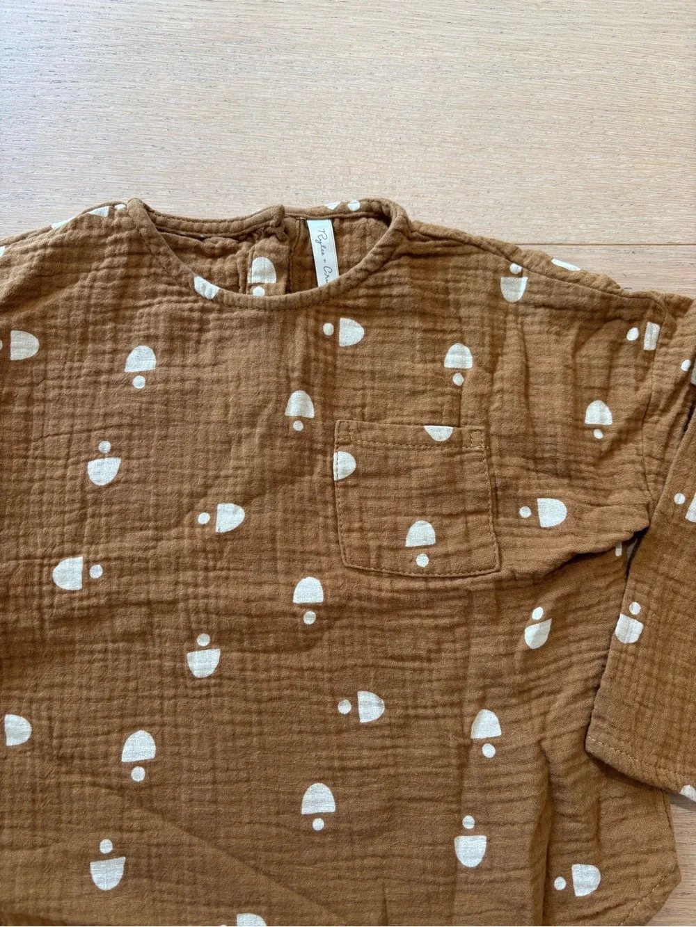 Rylee+crew yellow mustard cotton gauze top, size 2-3Y